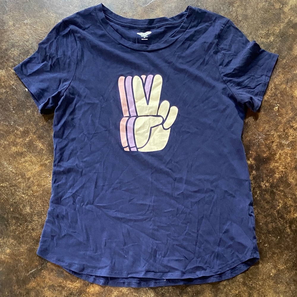 Old Navy Navy Blue T-Shirt